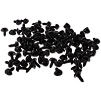 Gazechimp 100pcs Nariz de Seguridad de Plástico para Perros Osos de Animal de Muñecas Artesanía de Bircolaje - 9 x 12mm
